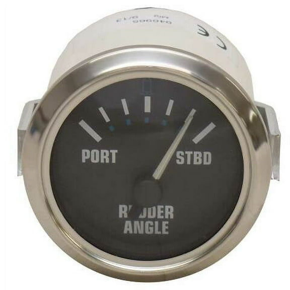 Beede Boat Rudder Angle Gauge 946965 | 2 Inch Silver Black