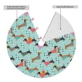 thumbnail image 2 of Sikiie Christmas Dachshund 30-48 inches {designName} Print Christmas Tree Skirt Snowman Xmas Tree Skirt with Edge Christmas Decorations for Holiday Party48", 2 of 7
