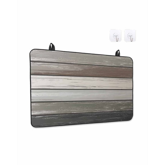 American Pastoral Stove Top Covers for Electric Stove, 36'x21'' Vintage Green Wood Grain Worn Glass Ceramic Stove Cover Foldable Rubber Mat Heat Resistant Cooktop Protector for Kitchen