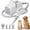 White, variant on SHOUFTW Dog Blower Pet Dryer, High Velocity Grooming Dryer with Adjustable Speed & Heat, 4 Nozzles, Portable for Large Dogs, Gray