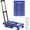 Blue, variant on 500lbs Folding Hand Truck, Heavy Duty Dolly, Portable 6 Wheels Collapsible Luggage Cart with 2 Elastic Ropes for Moving, Travel, Shopping, House Office Use,Black