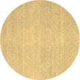 thumbnail image 1 of Ahgly Company Indoor Round Abstract Brown Contemporary Area Rugs, 4' Round, 1 of 4