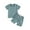 0-Light Blue472, variant on Oiyii Boys Casual Sports Outfits Summer Solid Short Sleeve T-Shirt Shorts Set, Sizes 0-3T
