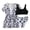 Z04-Black, variant on Kids Swimwear Girls Size 7-8 Floral Print Cut Out Tankini Bathing Suit Set Loose Fit Beach Swimwear with Cover Ups Skirt Beachwear,A-Yellow,4Y(3-4 Years)
