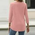 thumbnail image 3 of JIANJIA Tshirts For Women Fashion Casual Solid Color / Long Sleeve Casual Loose Crew Neck Tops T-Shirts Sportwear, 3 of 4