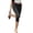 Black #049, variant on Women Y2K Fold Over Capri Leggings Elastic High Waist Knee Length Stretch Yoga Pants Slim Fit Going Out Crop Trouser, M