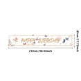 thumbnail image 3 of Floral Theme Happy Birthday Banner Butterfly Decoration Polyester Material for Birthday Party Kids Event Garden Celebration, 3 of 8