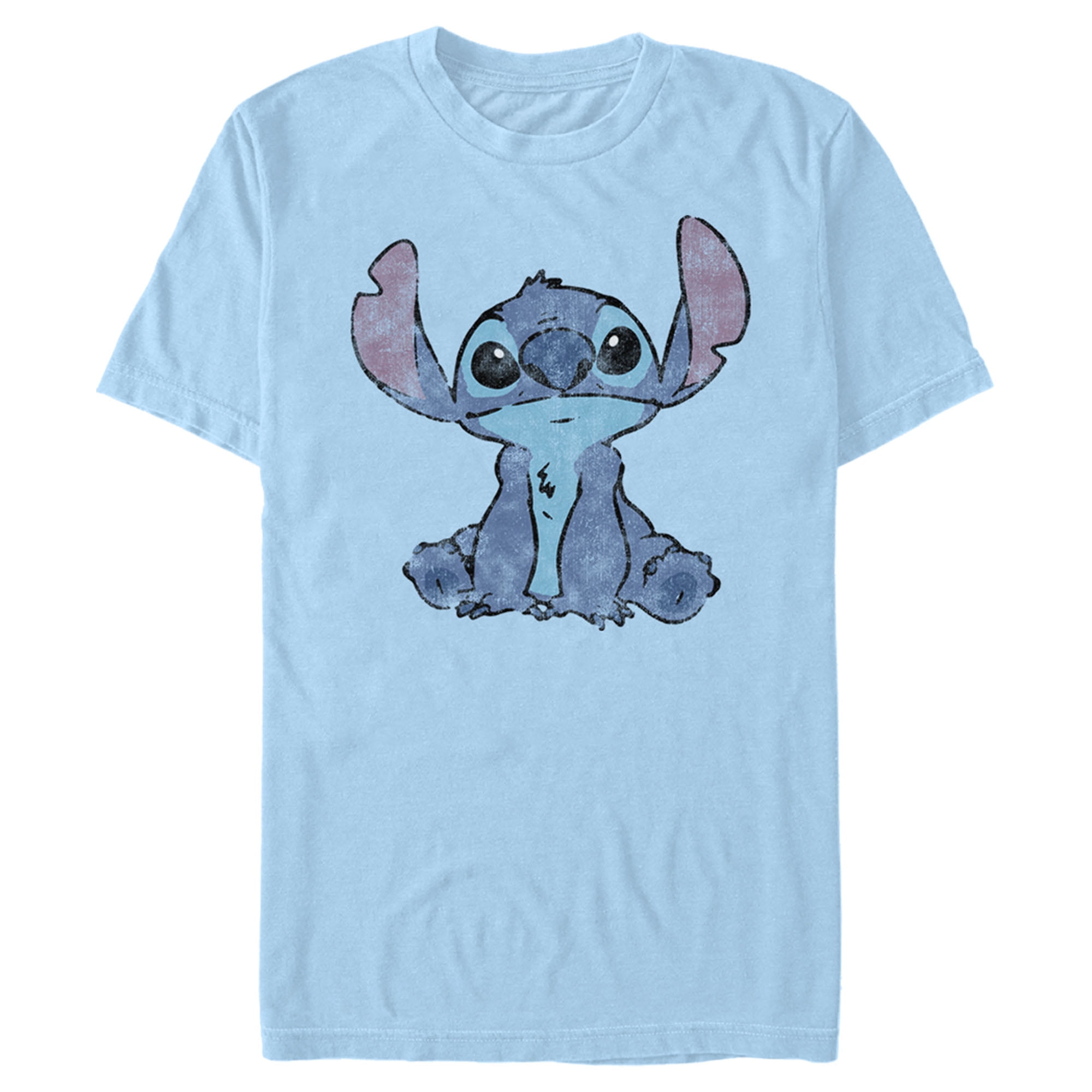 Men's Lilo & Stitch Watercolor Stitch Graphic Tee White Large