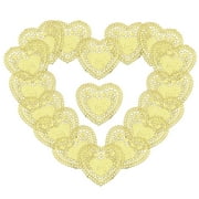 100 Sheets Valentine Heart Doilies Paper Placemat Wedding Party Decoration
