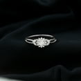 thumbnail image 3 of Rosec Jewels Lab Created Diamond Flower Ring Engagement - Ef-Vs Quality Certified Diamond Cluster Ring - with Jewelry Box, 925 Sterling Silver, US 11.50, 3 of 8