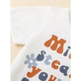 thumbnail image 5 of Bagilaanoe 4th of July Clothes for Toddler Baby Girls Letter Print Short Sleeve T-Shirt Tops + Flare Trousers 12M 18M 24M 3T 4T 5T Kids Independence Day Outfits 2pcs Long Pants Set, 5 of 8