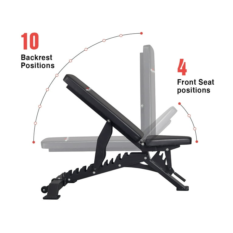 1100 lb Heavy Duty Weight Bench Adjustable Workout Bench Press for Home Gym RELIFE REBUILD YOUR LIFE