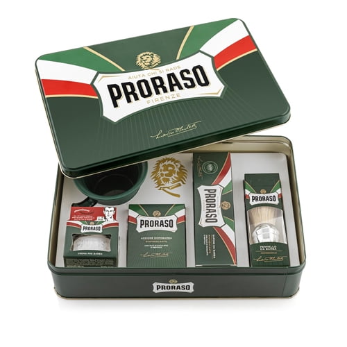 Proraso Kit de afeitado profesional Proraso T.Taio Para todo tipo de barbas y piel, Kit perfecto para el mejor afeitado, Ideal para regalo