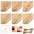 thumbnail image 2 of 6 Sheets Birthday Wrapping Paper, Wrap Set with Flax String, Paper Sheets-Recyclable Birthday Gift, for Women Men Kraft Recycled Gift Wrapping Paper Set, 2 of 7