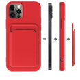 thumbnail image 3 of Funda de TPU + franela para tarjetas para iPhone 11 Pro, color morado oscuro, 3 of 4