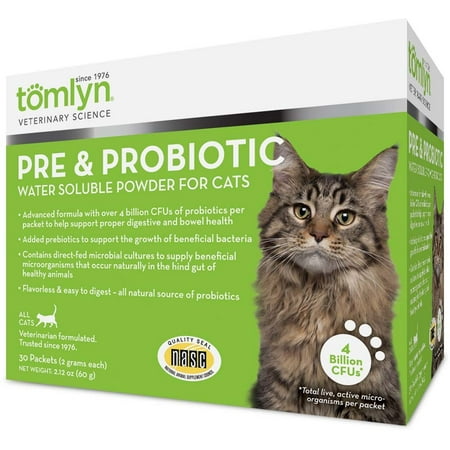 Tomlyn Pre & Probiotic Water Soluble Powder Supplement for Cats, 30