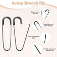 thumbnail image 2 of Uxcell 20-Pack Large Safety Pin, 3.15 In(80mm) Zinc Alloy Heavy Brooch Pin for Sewing ClothesDecorative Safety Pins [Black], 2 of 7