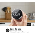 thumbnail image 2 of Digital Kitchen Timer - Magnetic Countdown Countup Timer with Large LED Display Volume Adjustable, Easy for Cooking and for Seniors and Kids to Use (Space Grey), 2 of 6