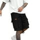 thumbnail image 4 of Mens Cargo Shorts Verano Casual Color Sólido Moda Bolsillos Cordón Cintura Elástica, Cómodo para Al Aire Libre Y la Playa, 4 of 9