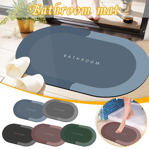 ¡Compra Inteligente!, Alfombrilla de baño superabsorbente, absorbente y de secado rápido, antideslizante, para puerta de baño, 19,7 x 31,5 pulgadas Akmoler