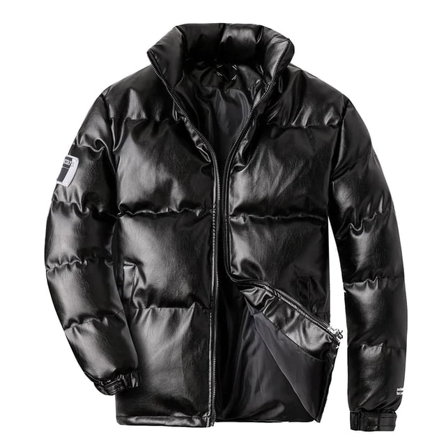 Gibobby Chamarras ligeras con cierre Chamarra de color liso para hombre Chamarra de algodón con cuello y cremallera con capucha de manga larga(Negro,M)