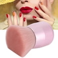 thumbnail image 4 of Brocha de maquillaje portátil con mango suave para rostro, cosmética, cejas, sombras de ojos, equipo de belleza, cabezal oblicuo., 4 of 14