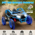 thumbnail image 6 of 24V Ride on Toy Cars 2 Seater, Kids Ride on UTV Cars with Remote Control, Battery Powered Electric Car for Kids Boys Girls 3-8 w/Bluetooth and Lights, 4 Wheelers Drive, Blue, 6 of 8