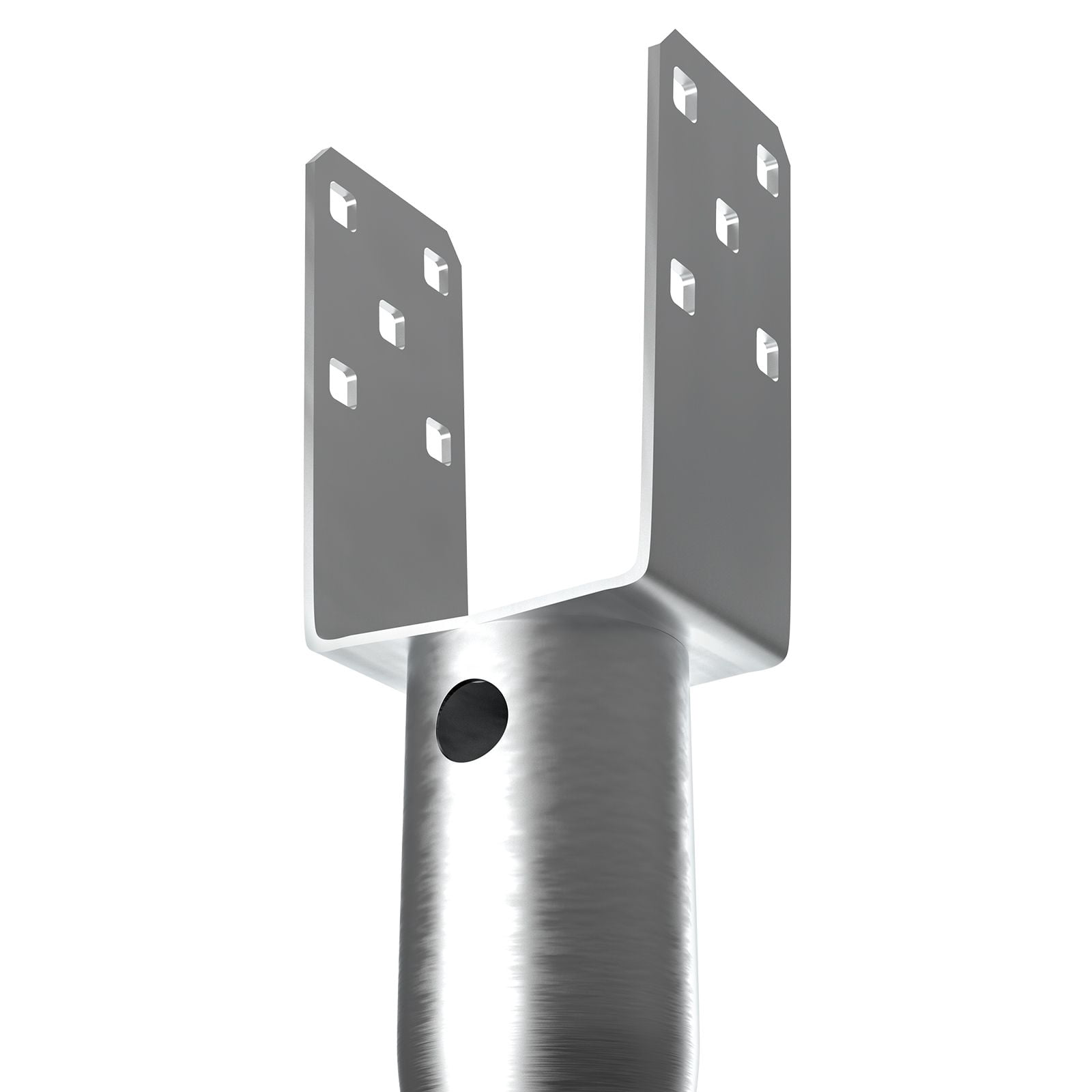 Fence Post Spike for 3.5" Timber, Thickened Hard Steel, Corrosion-Resistant Powder Coating, Spiral Bottom, Easy Ground Installation for Fencing