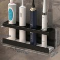 thumbnail image 3 of Aluminum Toothbrush Organizer, Wall-Mounted Holder for Electric and Manual Brushes, Tool-Free Installation, 3 of 5