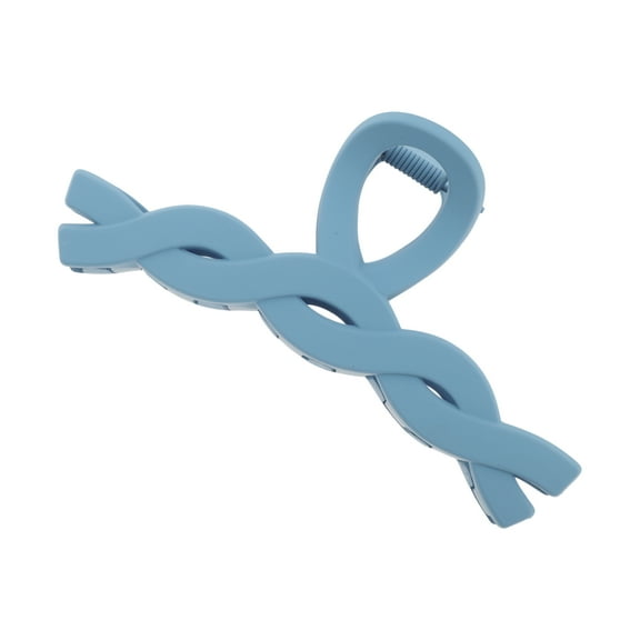 Unique Bargains 1 Pc Frosted Cable Hair Clips Hairdo Clip for Home Blue