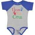 thumbnail image 3 of Inktastic I Love My Oma Grandchild Boys or Girls Baby Bodysuit, 3 of 5
