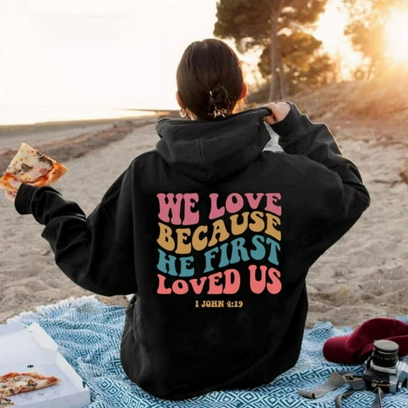 YLLMHH Christian Hoodie Women Religious Hooded Sweatshirt Retro Bible Verse Pullover S-3XL