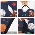 thumbnail image 6 of Football and Basketball Black Pattern Teens Toddler Nap Mat with Pillow, Sleeping Mat Bag for Preschool Daycare 59"x22", 6 of 6