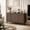 Black Walnut, variant on Fluted Buffet Cabinet 59.8 Inch, Modern Sideboard with 3 Drawers and Coffee Bar Storage, Curved Profile Design for Dining Room Living Room Dark Walnut, Black Walnut
