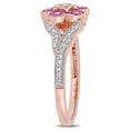 thumbnail image 2 of 3/5 Carat (Ctw) Pink Sapphire Ring in 10K Rose Pink Gold with Diamonds for Women, 2 of 6