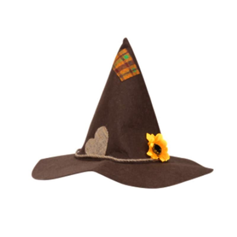 Scarecrow Hat, Deluxe Sunflower Felt Wizard Witch Hat Cosplay Accessory for  Halloween Costume Party - Walmart.com