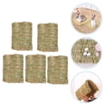 thumbnail image 4 of Shisuyan 5Pcs Woven Bed Mat for Rabbits Natural Grass Woven Mat Small Animal Bedding Nest, 4 of 9