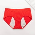thumbnail image 4 of 3 Packs Womens Period Underwear Menstrual Postpartum Easy Clean Teens Briefs Panties for Women S Red, 4 of 7