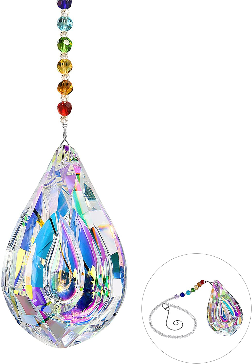 Crystal Prisms Suncatcher for Chandelier 3.5in Clear Drops Pendant Ornament 