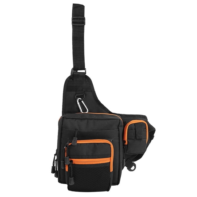 Aire Libre Multifuncionales Senderismo Viaje Bolsa De Hombro Bolsa De Aparejos De Pesca (Negro) Eigraketly OD004134-00