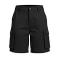 thumbnail image 4 of Utoimkio Women's Mid Length Cargo Shorts Classic Button Zip Fly Multi Flap Side Pockets Straight Casual Utility Bottoms, 4 of 9