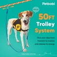 thumbnail image 4 of Petbobi Dog Runner for Yard Outdoor Camping 50FT W/ 9.8FT Dog Tie Out Cable Dog Lead Zipline Portable Overhead Trolley System Rust Proof Heavy, Orange, 4 of 6
