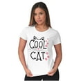 thumbnail image 4 of Crazy Lady Cool Cat Kitten Adorable Womens Slim Fit Graphic Tee Brisco Brands S, 4 of 5