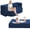 Blue - Curly Fleece, variant on 78" Convertible Sofa Bed, No Assembly Required Modern Floor Sofa with 2 Pillows Full Size Folding Loveseat Sleeper Sofa for Living Room, Bedroom, Apartment, Light Grey - Plush Corduroy