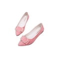 thumbnail image 3 of UKAP Chaussures Plates Antidérapantes à Bout Pointu pour Femmes, Escarpins de Fête Confortables, Mocassins Roses 4.5, 3 of 9