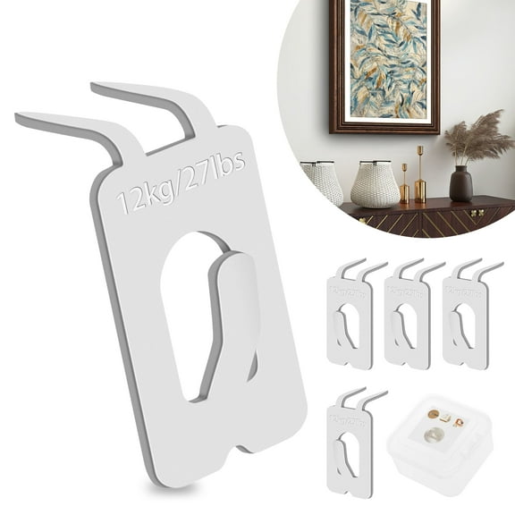 5Pcs Metal Picture Hanger Heavy Duty Drywall Hook Easy to Install Picture Hanging Claw Stable Support Wall Photo Hanger for Home