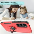 thumbnail image 4 of for Samsung Galaxy A54 5G Case with Tempered Glass Screen Protector,Heavy-Duty Tough Rugged Phone Case Cover with Ring Holder Kickstand for Galaxy A54 5G (6.4", 2023) [Red/Black], 4 of 13