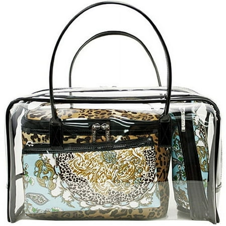 Modella Cheetah/bl Tote Set
