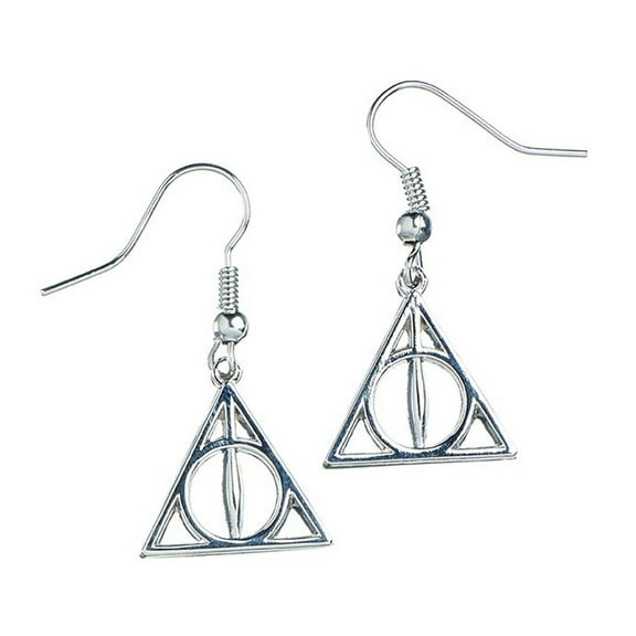 Harry Potter Deathly Hallows Silver Plated Earrings