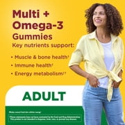 Nature Made Multivitamin + Omega-3 Gummies, Gummy Vitamins for Nutritional Support, 80 Ct